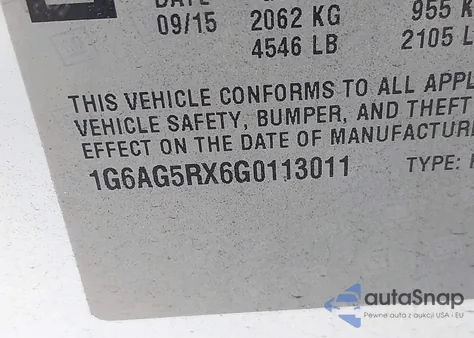 2016 Cadillac Ats Standard from USA, damaged, VIN 1G6AG5RX6G0113011